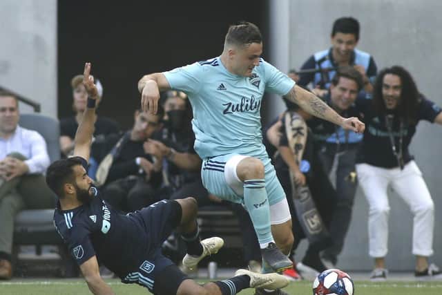 Jordan Morris in action for Seattle Sounders against Los Angeles FC
