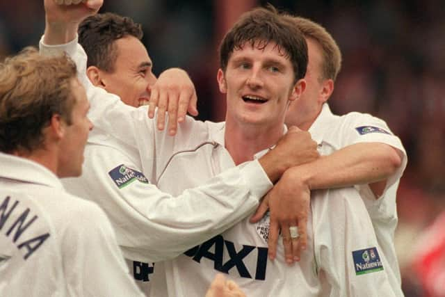 Jonathan Macken celebrates scoring for PNE against Brentford