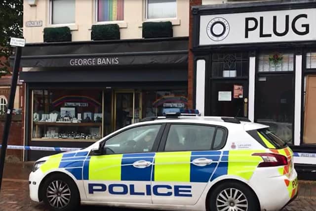 Police believe a man entered the jewellers by breaking through the wall of the adjoining Plug & Taps.