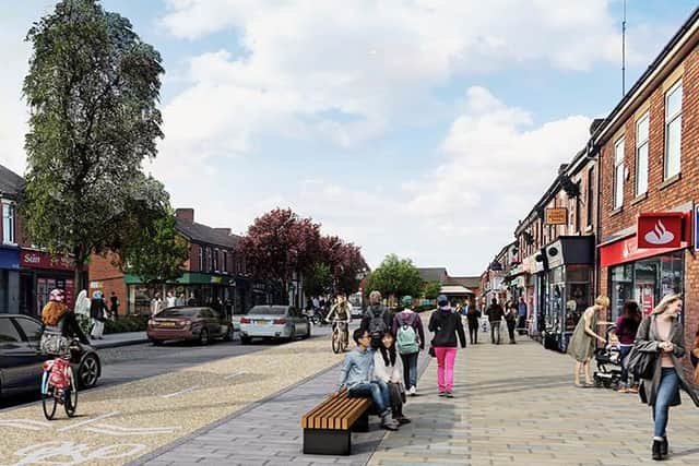 Hough Lane could adopt 'shared space' design (image via SRBC)