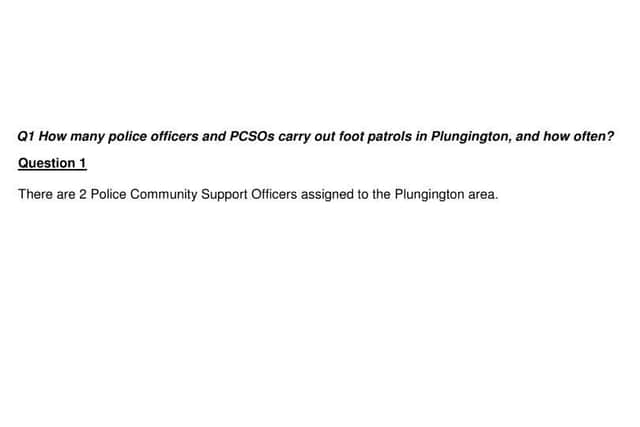 Lancashire Police admitted there are no police officers carrying out foot patrols in Plungington