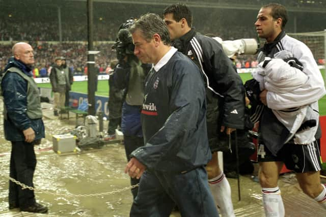 Kevin Keegan after the World Cup qualifying match against Germany at Wembley Stadium in 2001