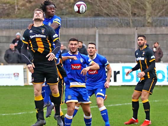 Ibrahim Bakare had spent time on loan with Lancaster City last season    Picture: Tony North