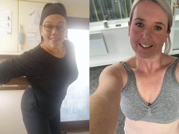 Karen (left) and Emma (right) have lost between two and four stone during lockdown