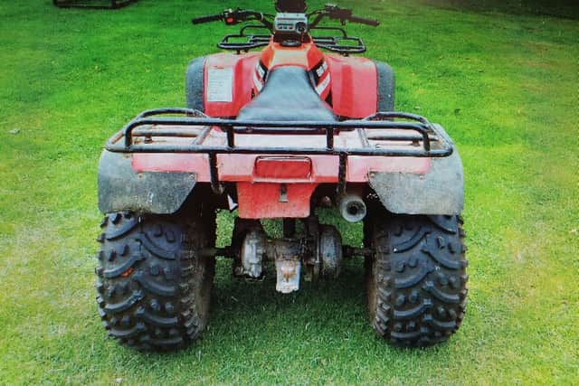Police are appealing for information after a quad bike was stolen and used to commit further crimes. The quad bike in the picture is not the same one used.