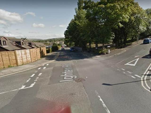 Ighten Road, Burnley where the fire took place today