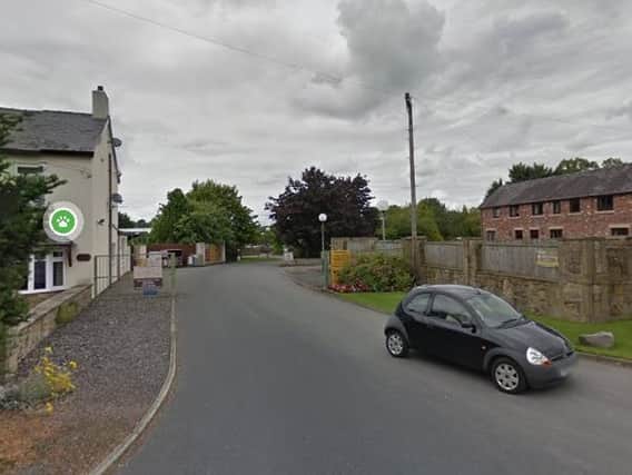 Entrance to the proposed site, off Chainhouse Lane, Whitestake. Image from Google.
