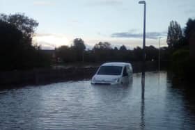 Roads flooded in Croston