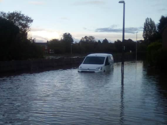 Roads flooded in Croston