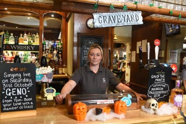Janine has even decorated for Halloween, unsure if her pub will be open at the end of the month.