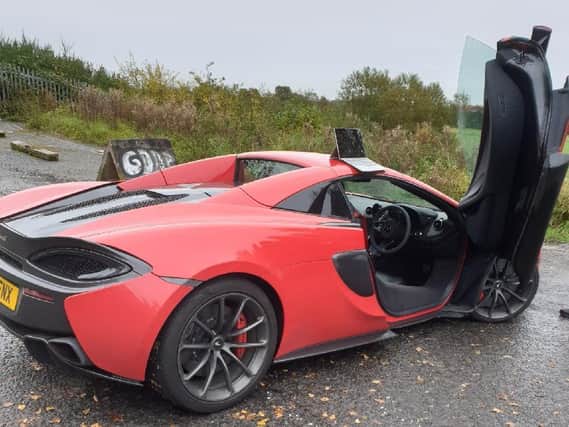 A McLaren 570 caught by police doing over 100mph on the M6 (Image: GMP)