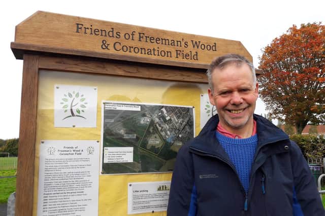 Campaigner Jon Barry at Freeman's Wood.