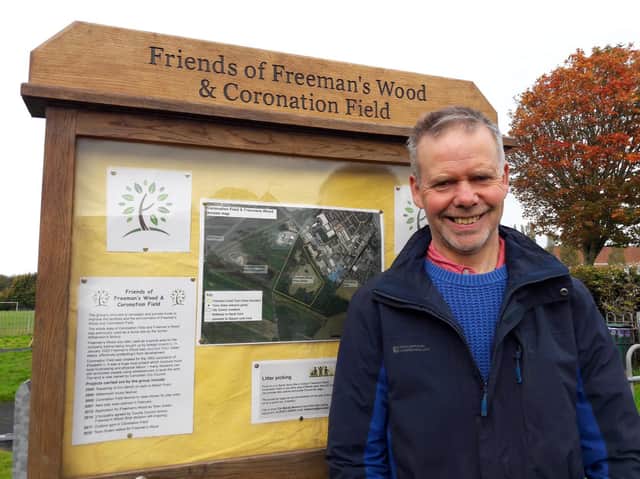 Campaigner Jon Barry at Freeman's Wood.