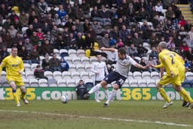Jon Parkin fires Preston North End's second goal against Cardiff at Deepdale in February 2010