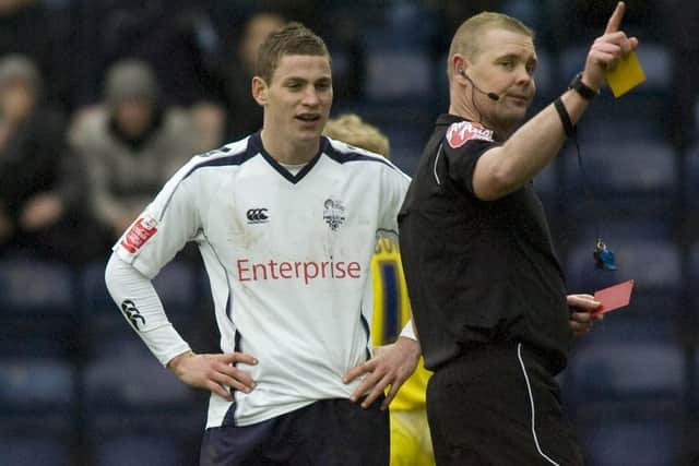 North End midfielder Paul Coutts is sent-off by referee Andy Hall