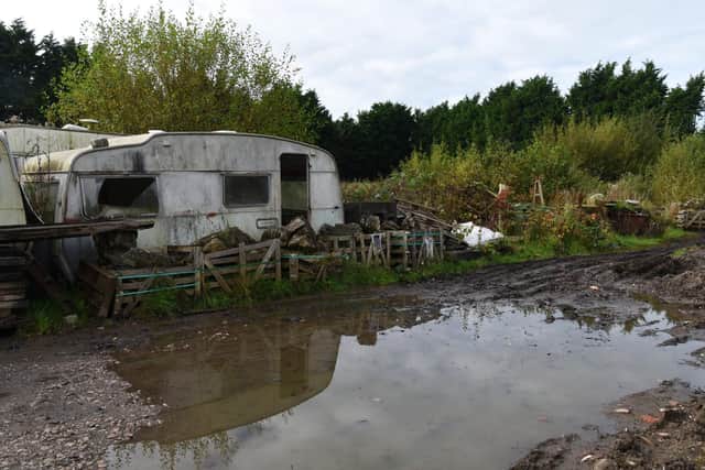 The field the Kenworthy family hope to redevelop as a touring caravan site