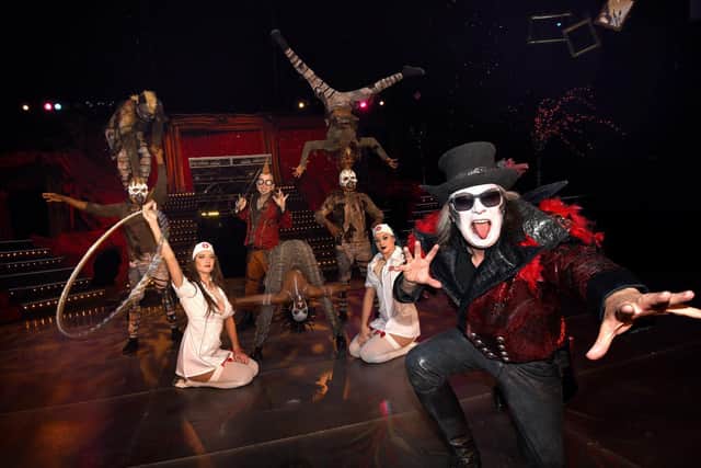The cast of Circus of Horrors arrive in Blackpool later this month for shows at The Globe Theatre