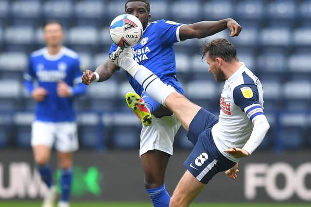 PNE skipper Alan Browne stretches high for a challenge