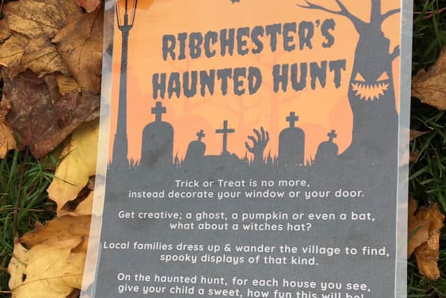 Poster with specially created poem for the Ribchester Haunted Hunt