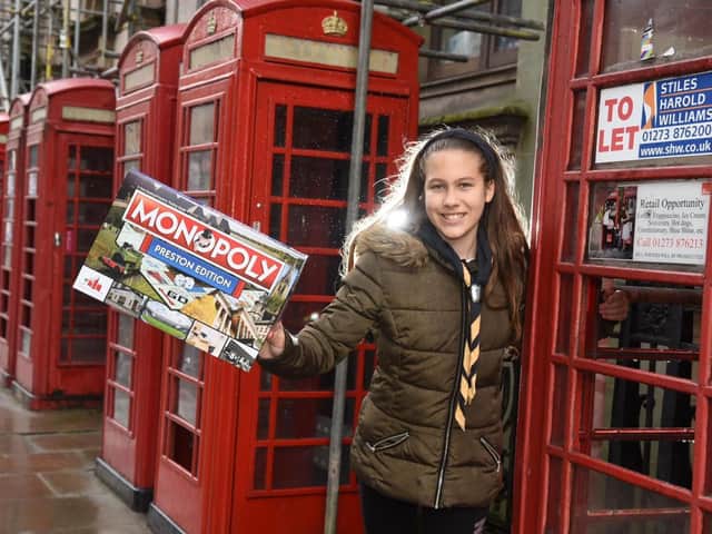 Megan Inglis with the new Preston edition of Monopoly