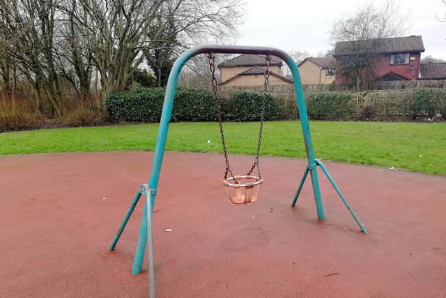 Last one standing - the only piece of equipment left in Walton Park playground