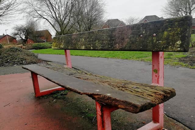 The benches in Walton Park are also in need of replacement