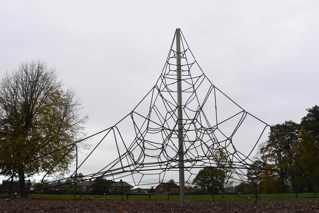 One of the pieces of equipment set to be replaced in Hurst Grange Park playground (image: Neil Cross)