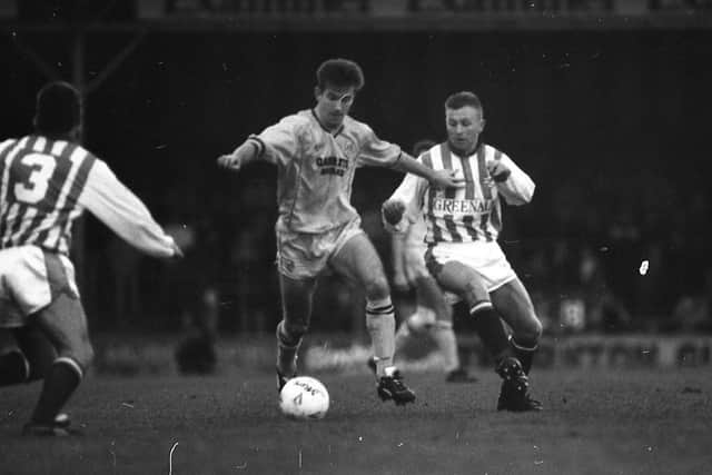 Brian Mooney on the attack for North End at Huddersfield