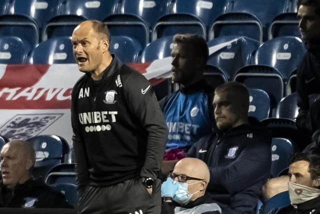 Preston manager Alex Neil on the touchline during Wednesday night’s win at Queens Park Ramgers