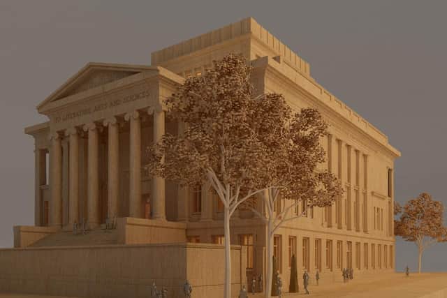 An architectural model of proposed changes to Prestons Harris Museum, part of the 107m #HarrisYourPlace scheme, which will reveal some of the Harris original architectural details, which have previously been hidden. Image courtesy Buttress Architects Ltd
