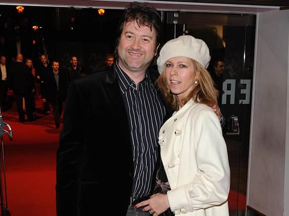 Kate Garraway with husband Derek Draper, who remains mostly unresponsive in hospital after a 7-month battle with coronavirus. Pic: Time Ireland/PA Wire