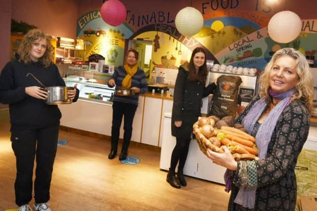 From left, Dana Britton, Victoria Dyer, Leah Milburn and Kay Johnson from The Larder