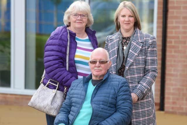 Sue Ryder Neurological Care Centre in Fulwood. Barry Whaite with wife Ann and daughter Sharon