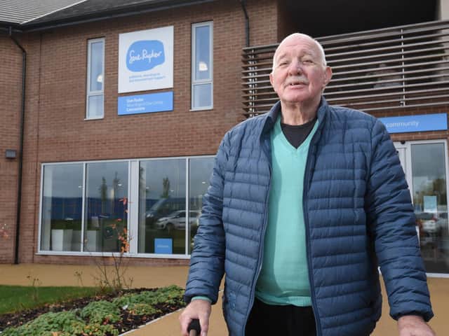 Barry Whaite at Sue Ryder centre in Fuwlood