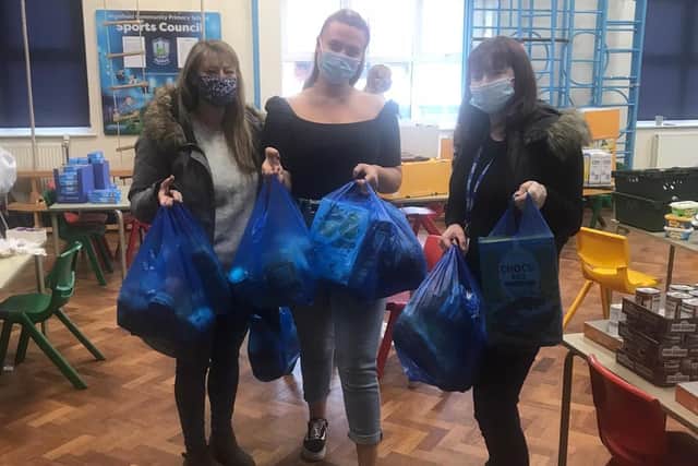 Highfield Primary School in Chorley provided food parcels for families