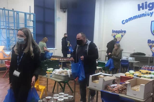 Donations to Highfield Primary School in Chorley helped provide food supplies for local families