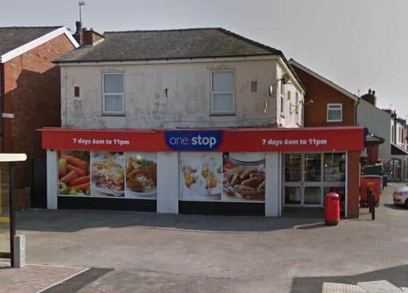 The man was found 'covered in blood' outside the One Stop shop in Rufford Road, Southport - 16 miles from where he was abducted in Fish Street, Preston. Pic: Google