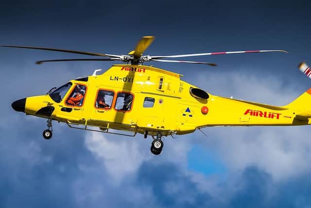 The helicopter will fly workers to the gas platforms in the Irish Sea
