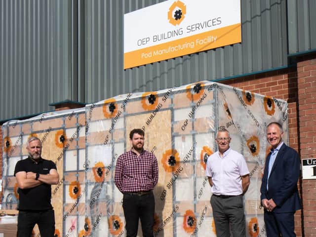From left: Iain Crabtree (OEP), David Cowperthwaite (OEP), Nick Moore (OEP) Ian Adams (Bathgate). Photo by Carla Speight.
