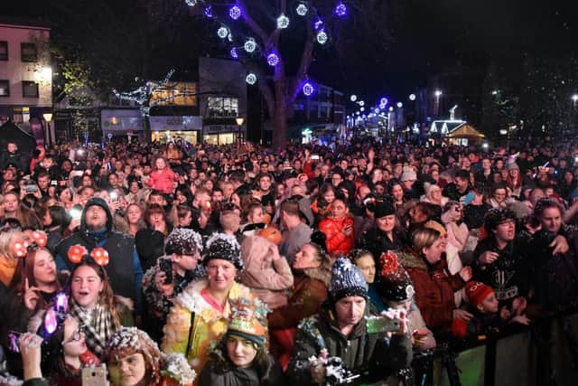 Crowds enjoying the Lights Switch On in Preston during last Christmas. Celebrations will be "a scaled down affair this year", say its organisers, due to the ongoing coronavirus pandemic