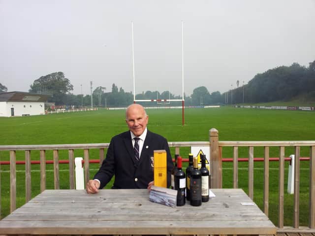 Iconic member of the Vale of Lune Rugby Club, John Gill, at his 80th birthday celebration.