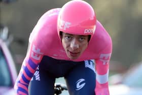 Team Education First rider Hugh Carthy competes during the 13th stage of the 2020 La Vuelta cycling tour of Spain (Getty Images)