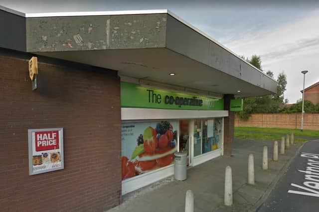 Officers were called to reports of an ongoing break-in at the Co-op in Granton Walk. (Credit: Google)