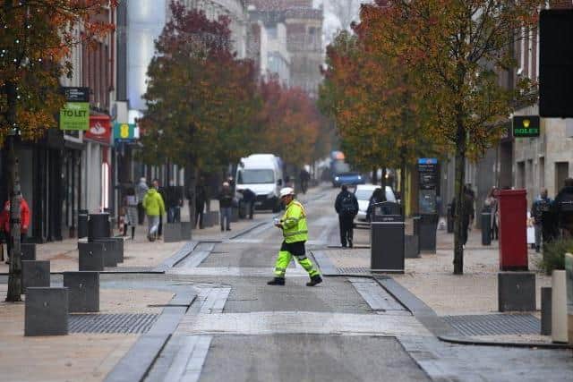 A usually busy Fishergate stood abandoned this morning