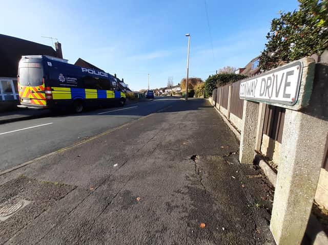 Police vans were parked up along Conway Drive and Janice Drive this morning, after a Fulwood house was searched