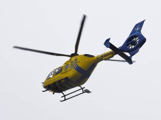 The woman was flown to the Royal Preston Hospital by the NW Air Ambulance.