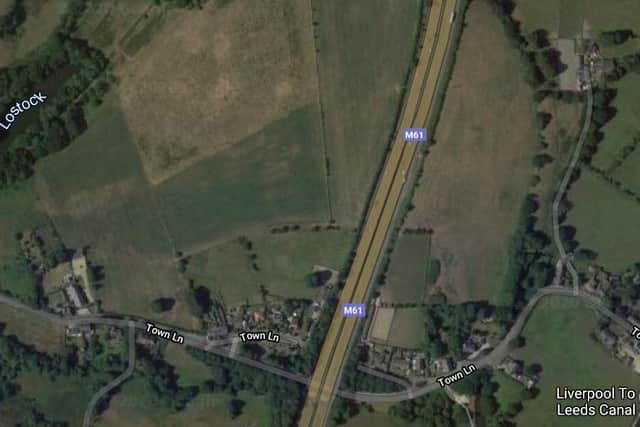 The proposed development site lies to the west of the M61 in Whittle (image: Google)