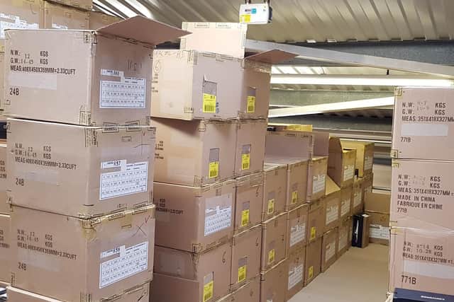 Around four lorry loads of illicit goods were seized following raids in East Lancashire.