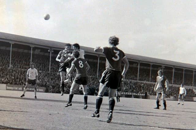 Preston North End on the attack against Swindon at Deepdale in September 1973