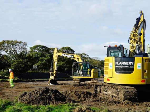 Activities on land south of the existing A585 as construction activities begin to ramp up.